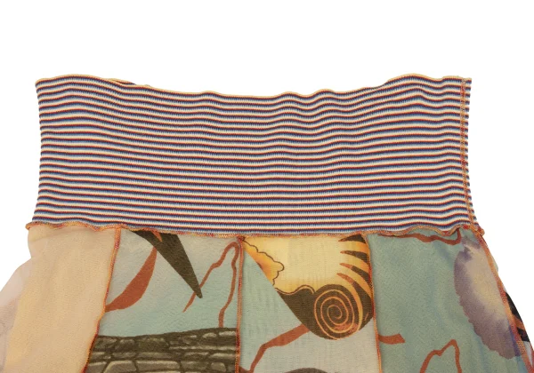 Jean Paul GAULTIER FEMME Kite Print Mesh Skirt K-167085_005