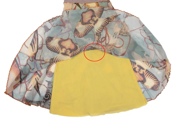 Jean Paul GAULTIER FEMME Kite Print Mesh Skirt K-167085_008