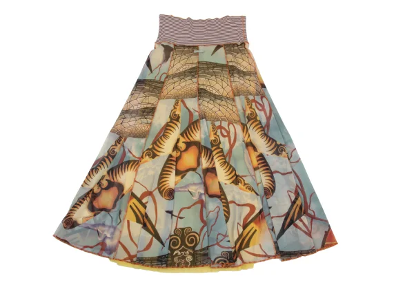 Jean Paul GAULTIER FEMME Kite Print Mesh Skirt K-167085_011