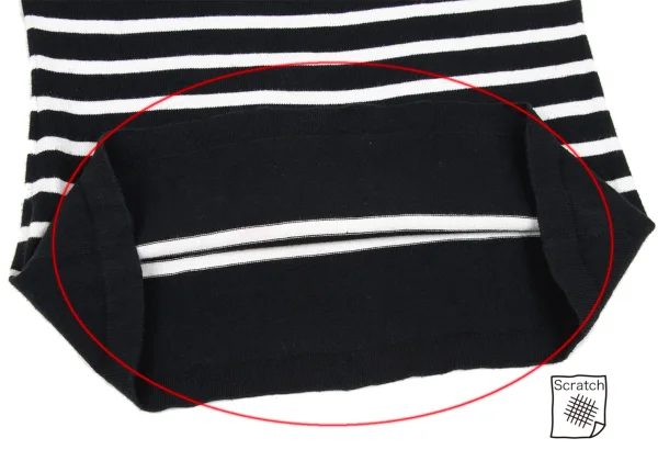 Jean Paul GAULTIER FEMME Cotton Blended 3/4 Sleeve Knit Top K-167088_012