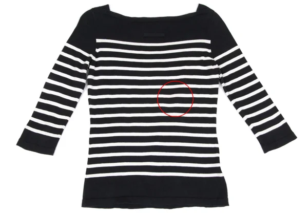 Jean Paul GAULTIER FEMME Cotton Blended 3/4 Sleeve Knit Top K-167088_013