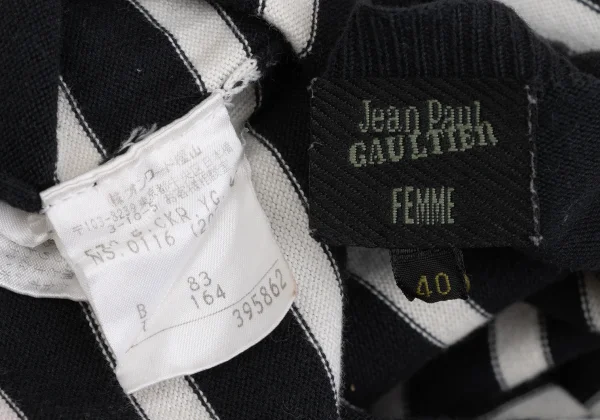 Jean Paul GAULTIER FEMME Cotton Blended 3/4 Sleeve Knit Top K-167088_017