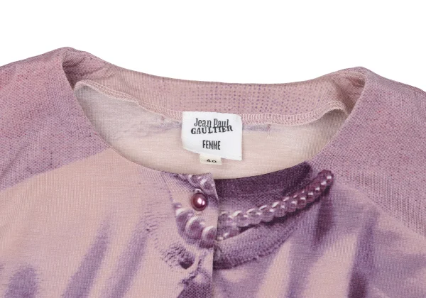 Jean Paul GAULTIER MAILLE FEMME Knit Trompe l'oeil Stretch Cardigan K-167089_004