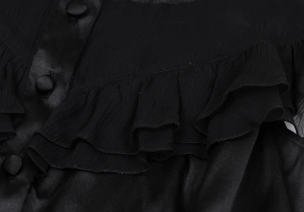 DIANE VON FURSTENBERG See-through Switching Frill Blouse K-167092_007