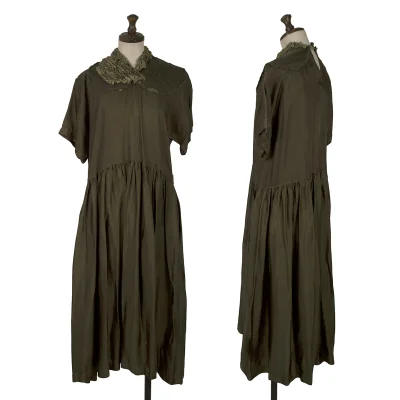 tricot COMME des GARCONS Dyed Cupra Gather Neck Dress