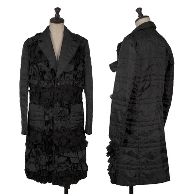 COMME des GARCONS Poly Frill Design Quilted Long Jacket