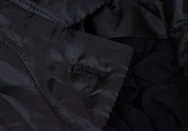 COMME des GARCONS Poly Frill Design Quilted Long Jacket K-167107_005