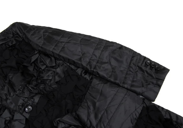 COMME des GARCONS Poly Frill Design Quilted Long Jacket K-167107_008