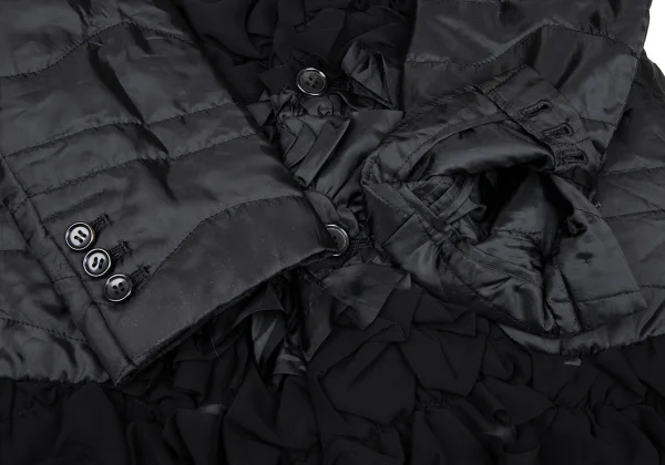 COMME des GARCONS Poly Frill Design Quilted Long Jacket K-167107_009