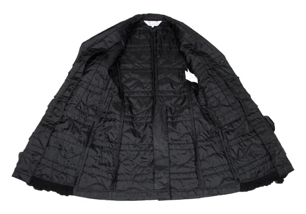 COMME des GARCONS Poly Frill Design Quilted Long Jacket K-167107_013