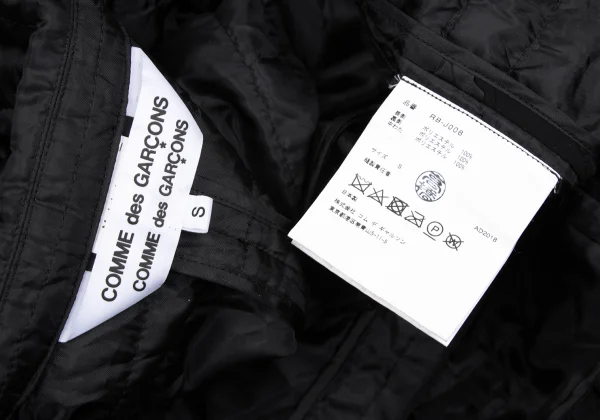 COMME des GARCONS Poly Frill Design Quilted Long Jacket K-167107_019