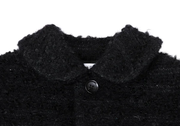 COMME des GARCONS Wool Mohair Tweed Flare Coat K-167108_004