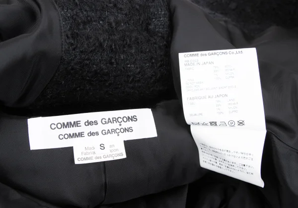 COMME des GARCONS Wool Mohair Tweed Flare Coat K-167108_013