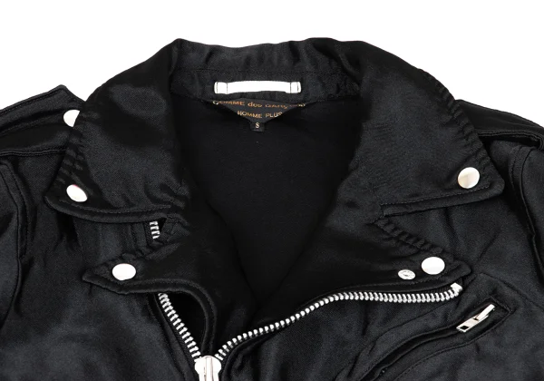 COMME des GARCONS HOMME PLUS Poly Back Frill Motorcycle Coat K-167110_004