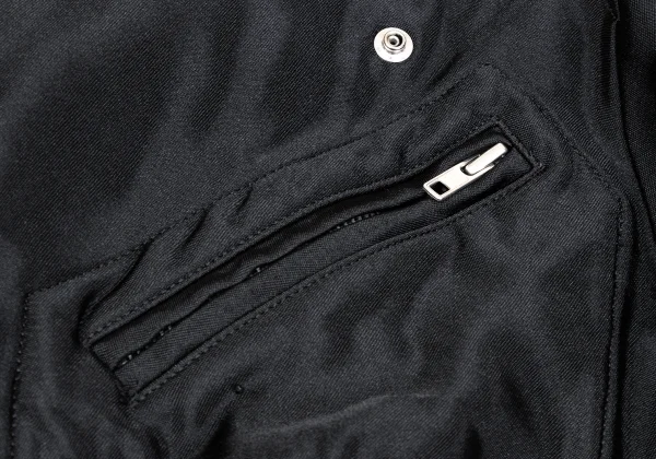 COMME des GARCONS HOMME PLUS Poly Back Frill Motorcycle Coat K-167110_007