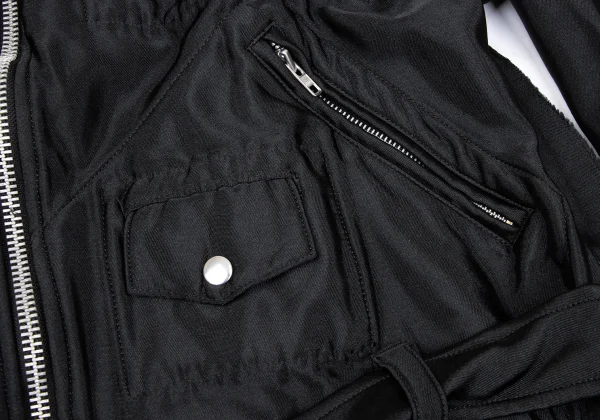 COMME des GARCONS HOMME PLUS Poly Back Frill Motorcycle Coat K-167110_008