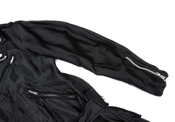 COMME des GARCONS HOMME PLUS Poly Back Frill Motorcycle Coat K-167110_009