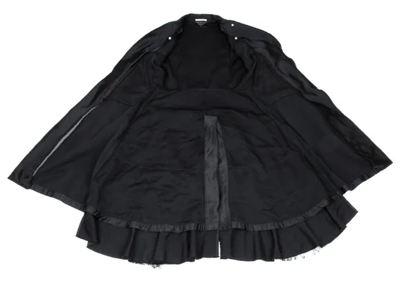 COMME des GARCONS HOMME PLUS Poly Back Frill Motorcycle Coat K-167110_013
