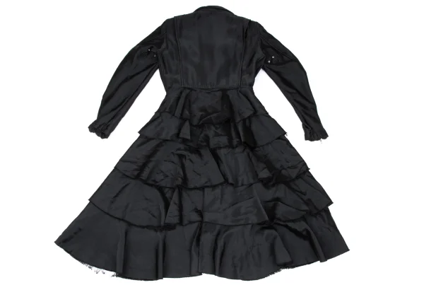 COMME des GARCONS HOMME PLUS Poly Back Frill Motorcycle Coat K-167110_014