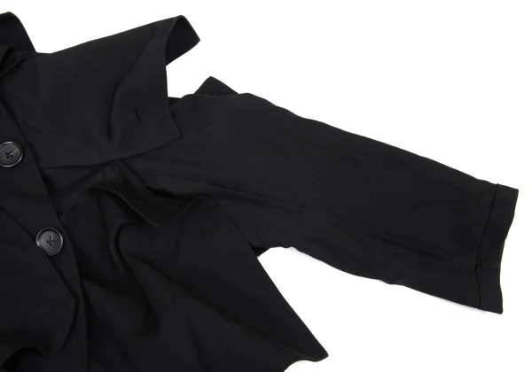 Yohji Yamamoto FEMME Wool Gaba Patchwork Coat K-167111_007