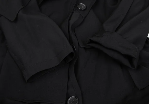 Yohji Yamamoto FEMME Wool Gaba Patchwork Coat K-167111_008