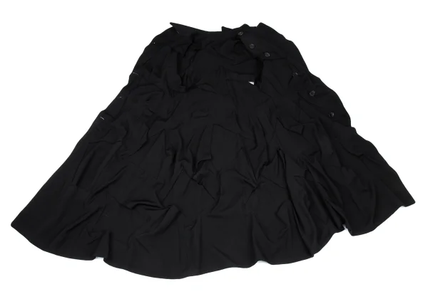 Yohji Yamamoto FEMME Wool Gaba Patchwork Coat K-167111_011