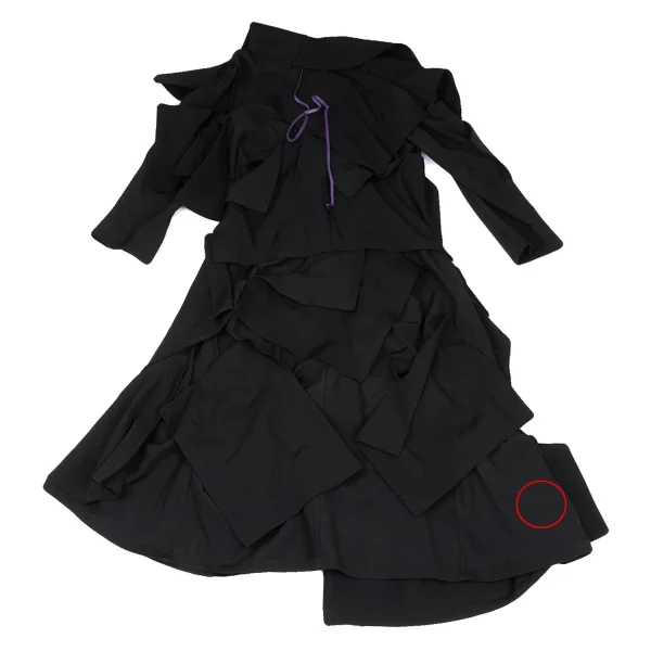 Yohji Yamamoto FEMME Wool Gaba Patchwork Coat K-167111_012