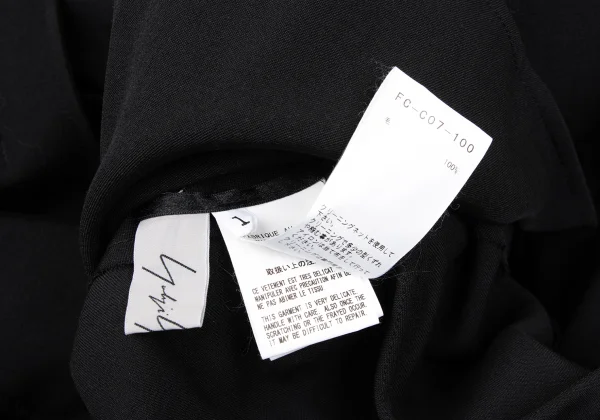 Yohji Yamamoto FEMME Wool Gaba Patchwork Coat K-167111_017