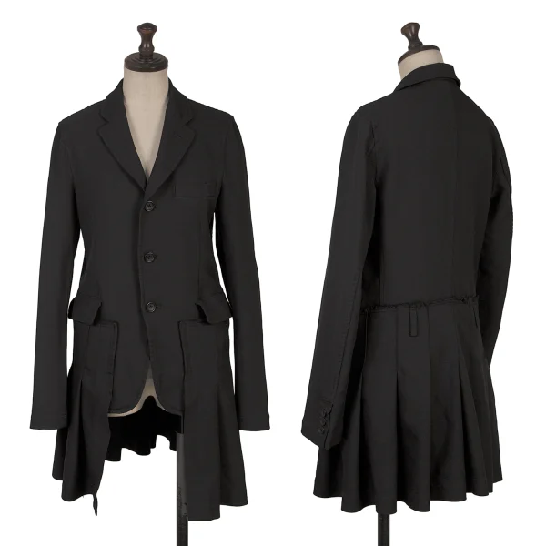 BLACK COMME des GARCONS Poly Skirt Patch Jacket Black XS K-167112_001