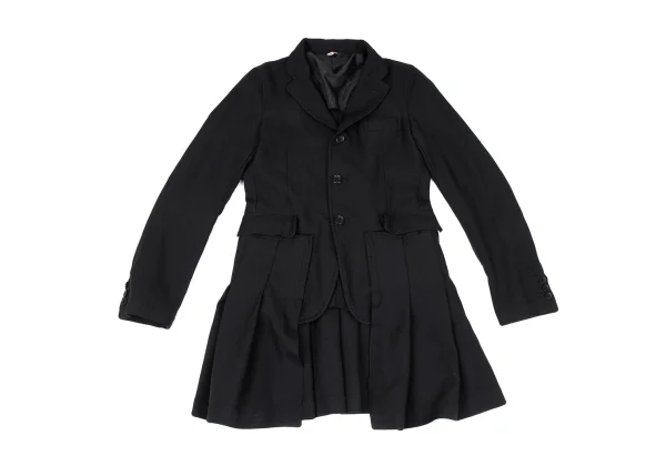 BLACK COMME des GARCONS Poly Skirt Patch Jacket K-167112_002