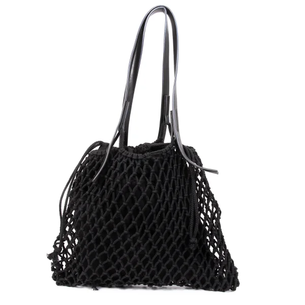 Y's Leather Handle Mesh Tote Bag K-167113_004