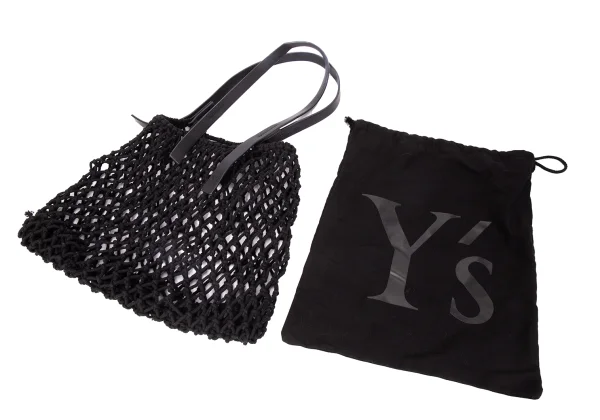 Y's Leather Handle Mesh Tote Bag K-167113_008