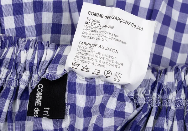 tricot COMME des GARCON Taping Check Skirt K-167119_009
