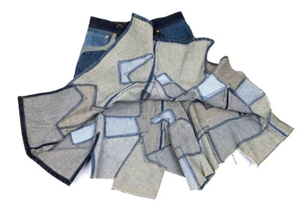 JUNYA WATANABE CAOMME des GARCONS denim Patchwork Skirt K-167122_008
