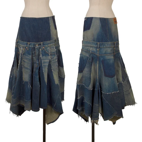 JUNYA WATANABE COMME des GARCONS denim Remake Denim Skirt  Indigo S K-167123_001