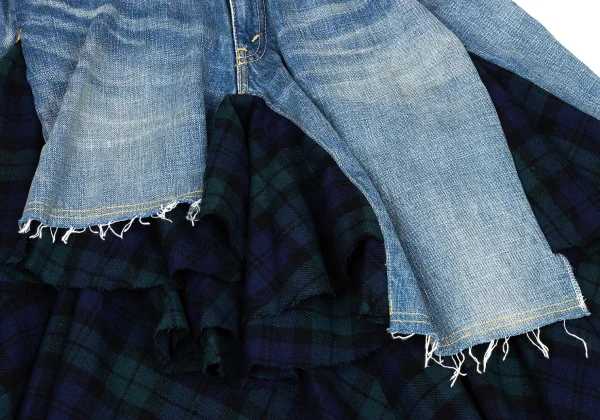 JUNYA WATANABE COMME des GARCONS denim Check Switching Skirt K-167124_008