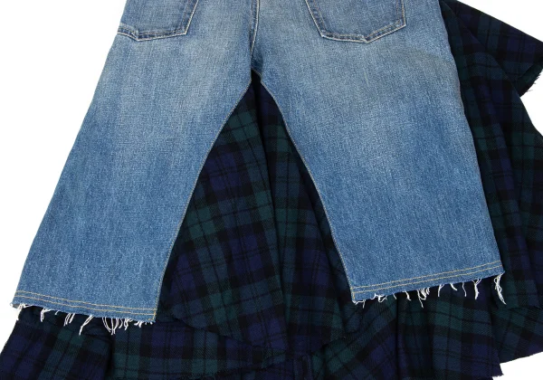 JUNYA WATANABE COMME des GARCONS denim Check Switching Skirt K-167124_013