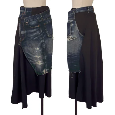 JUNYA WATANABE COMME des GARCONS denim Wool Switching Skirt