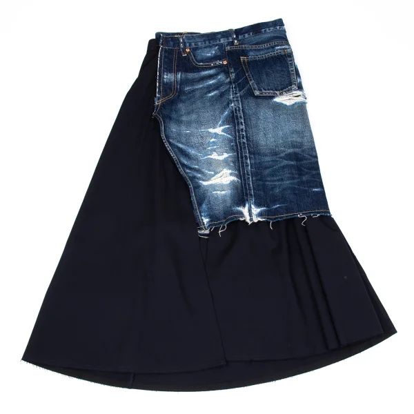 JUNYA WATANABE COMME des GARCONS denim Wool Switching Skirt K-167125_002