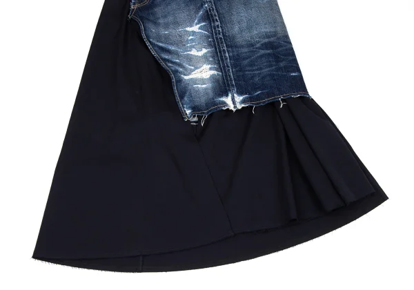 JUNYA WATANABE COMME des GARCONS denim Wool Switching Skirt K-167125_009