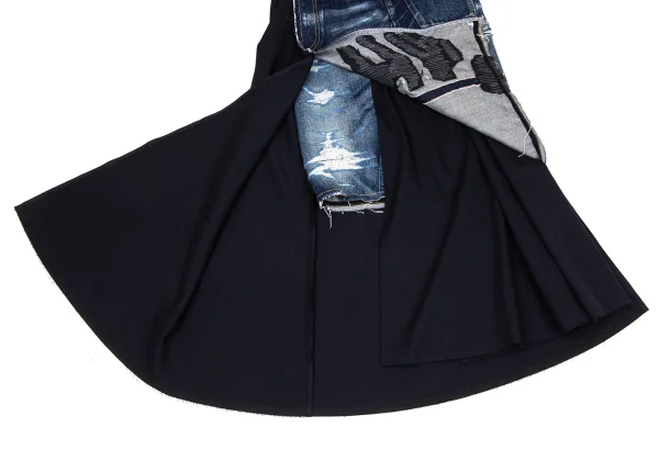 JUNYA WATANABE COMME des GARCONS denim Wool Switching Skirt K-167125_010