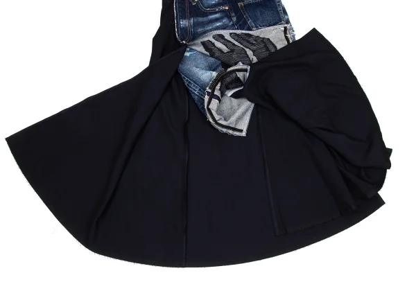 JUNYA WATANABE COMME des GARCONS denim Wool Switching Skirt K-167125_011