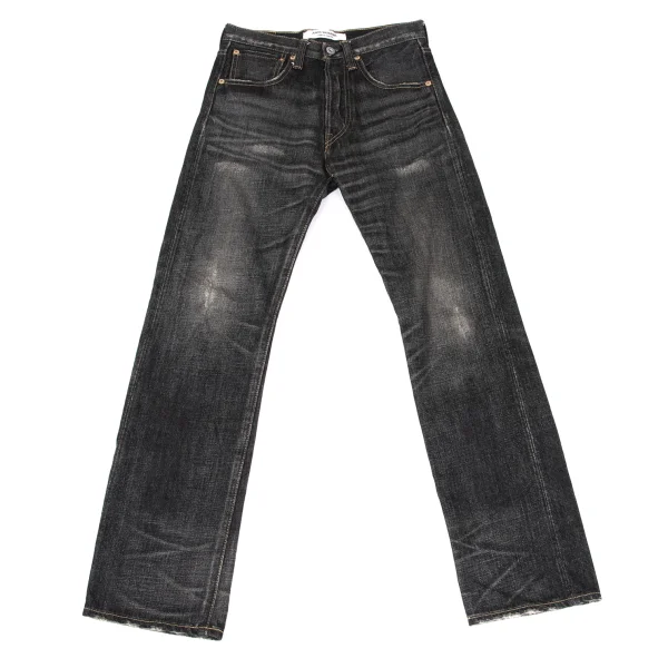 JUNYA WATANABE COMME des GARCONS denim Crushed Selvedge Straight Jeans Black XS K-167130_001