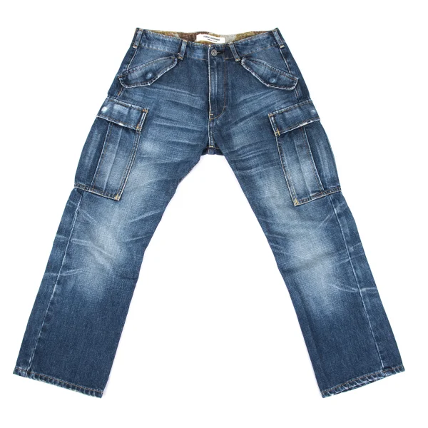 JUNYA WATANABE COMME des GARCONS denim Camo Print Inside Denim Cargo Pants  Indigo XS K-167131_001