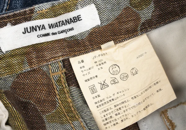 JUNYA WATANABE COMME des GARCONS denim Camo Print Inside Denim Cargo Pants K-167131_014