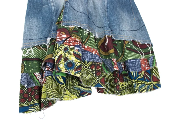 JUNYA WATANABE COMME des GARCONS Animal Printed Distressed Denim Skirt K-167133_010