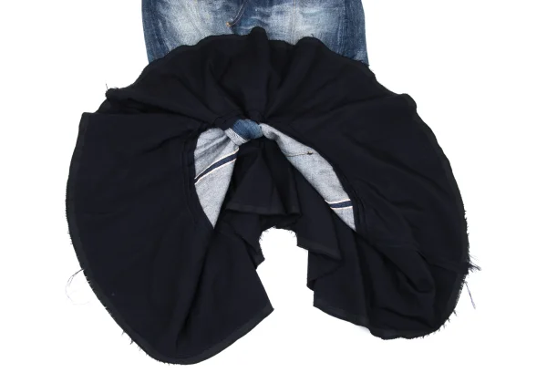 JUNYA WATANABE COMME des GARCONS Mixed-material Tiered Denim Mermaid Skirt K-167134_012