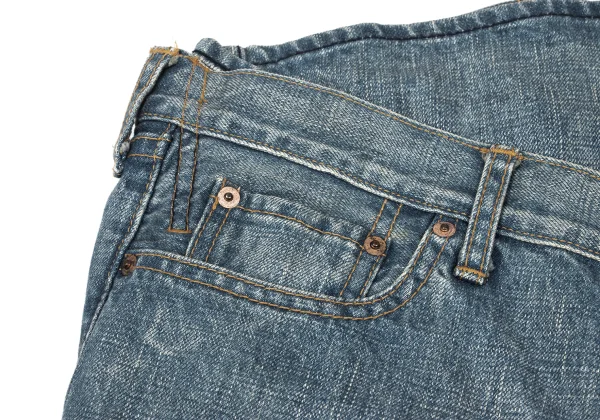 JUNYA WATANABE COMME des GARCONS Double-waisted Reconstructed Denim Skirt K-167139_006