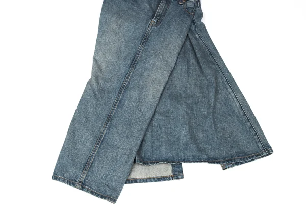 JUNYA WATANABE COMME des GARCONS Double-waisted Reconstructed Denim Skirt K-167139_009