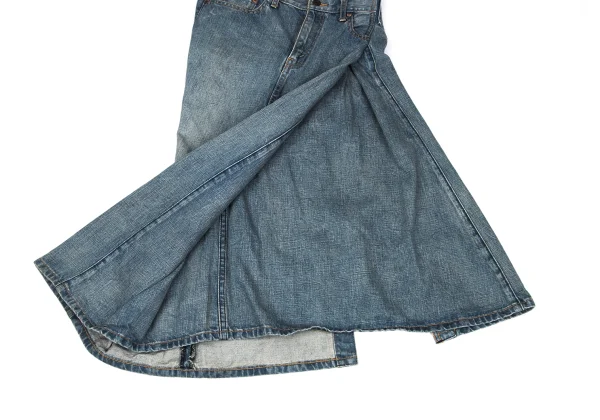 JUNYA WATANABE COMME des GARCONS Double-waisted Reconstructed Denim Skirt K-167139_010